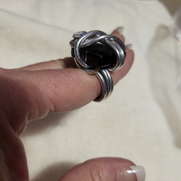 JEFF LIEB SWAROVSKI CRYSTAL RING SZ 6/6.5 - Picture 2 of 6